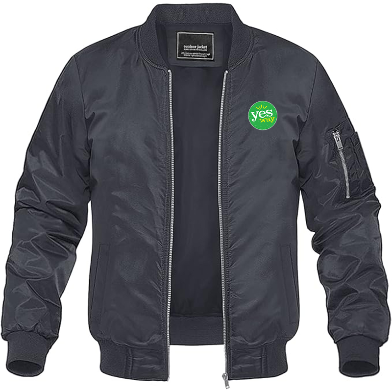 MAGNIVIT Men's Yes Way  Lightweight Bomber Jacket Windbreaker Casual Fall Spring Outdoor Coat