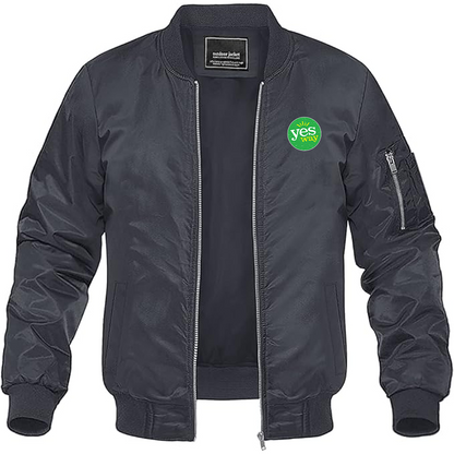 MAGNIVIT Men's Yes Way  Lightweight Bomber Jacket Windbreaker Casual Fall Spring Outdoor Coat