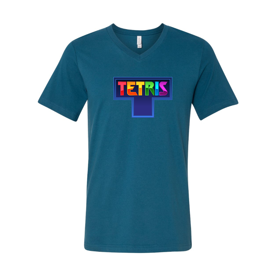 Men's Tetris BELLA  CANVAS  Jersey V-Neck Tee
