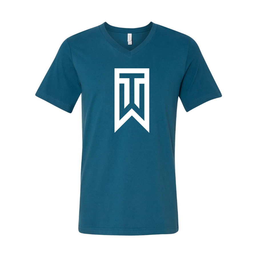 Men's Tiger Woods BELLA  CANVAS  Jersey V-Neck Tee