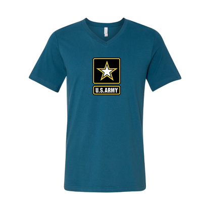 Men's  U.S. ARMY BELLA  CANVAS  Jersey V-Neck Tee