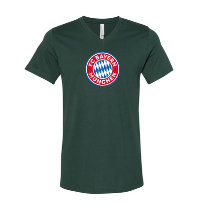 Men's  FC Bayern Munich BELLA  CANVAS  Jersey V-Neck Tee