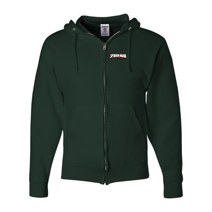 Men's Spider Man JERZEES NuBlend Full Zip Hooded Sweatshirt