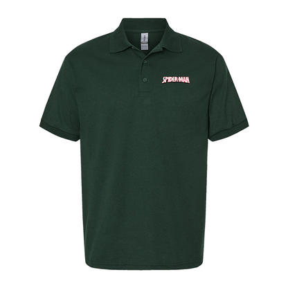 Men's Spider Man  Gildan Dry Blend Jersey Polo