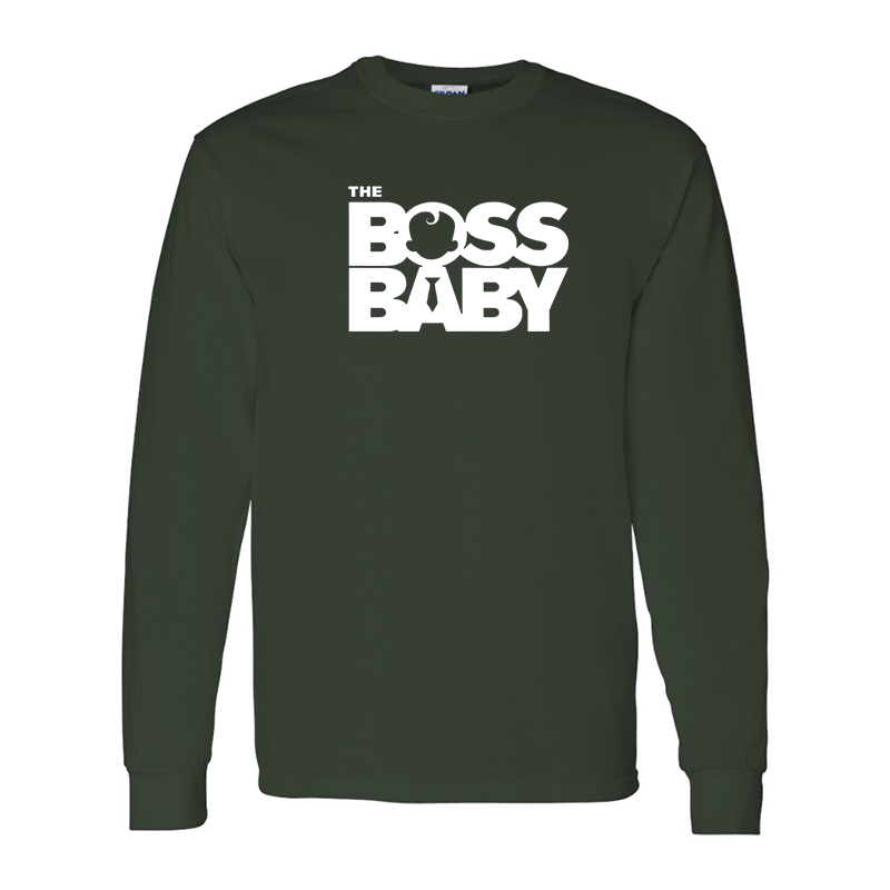 Men's Boss Baby  Gildan Heavy Cotton Long Sleeve T-Shirt