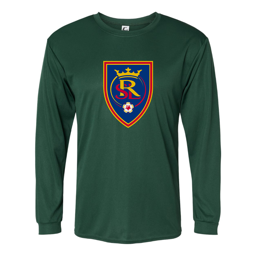 Men's Real Salt Lake Soccer Polyester Long Sleeve T-Shirt