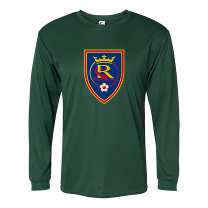 Men's Real Salt Lake Soccer Polyester Long Sleeve T-Shirt