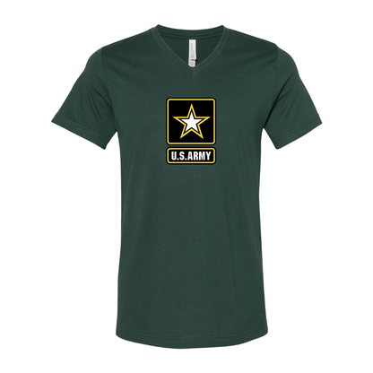 Men's  U.S. ARMY BELLA  CANVAS  Jersey V-Neck Tee