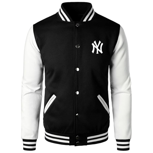 Men’s  New York NY Yankees Varsity Baseball Jacket Cotton Blend Letterman Jackets