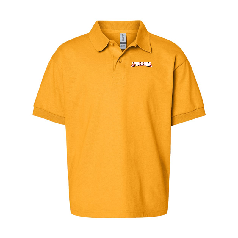 Youth's Spider Man Gildan Dry Blend Jersey Polo