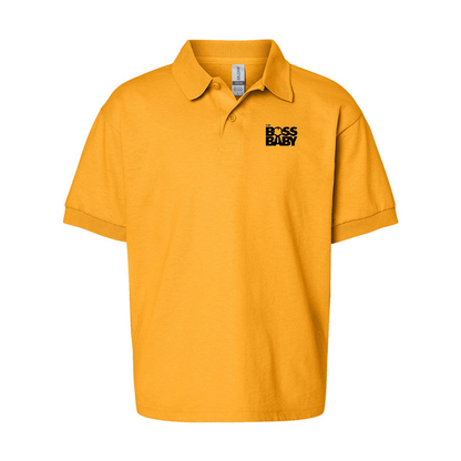 Youth's Boss Baby Gildan Dry Blend Jersey Polo