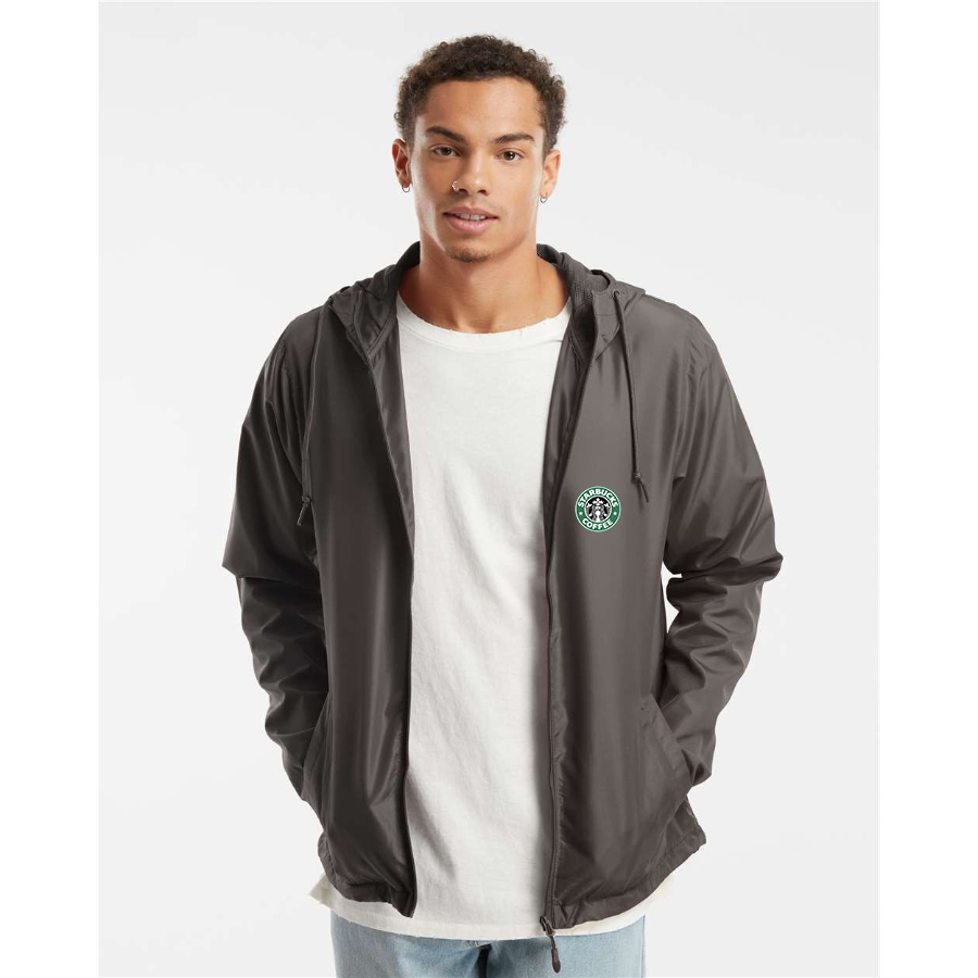 Men's  Starbucks Coffee Independent Trading Co Lightweight Windbreaker Full-Zip Jacket