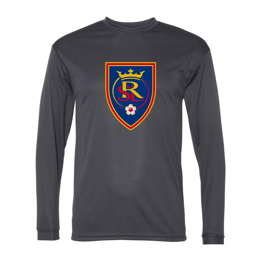 Men's Real Salt Lake Soccer Polyester Long Sleeve T-Shirt
