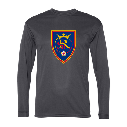 Men's Real Salt Lake Soccer Polyester Long Sleeve T-Shirt