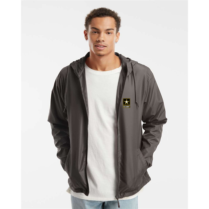 Men's  U.S. ARMY Independent Trading Co Lightweight Windbreaker Full-Zip Jacket