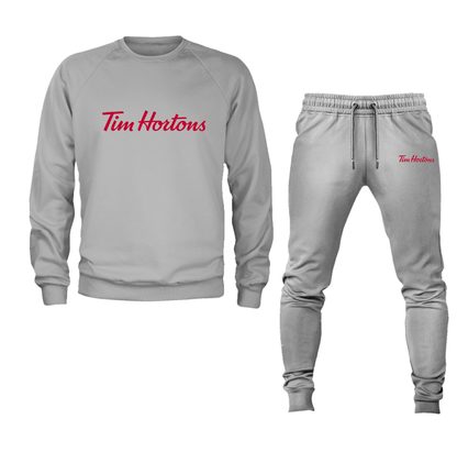 Men's Tim Hortons Crewneck Sweatshirt Joggers Suit