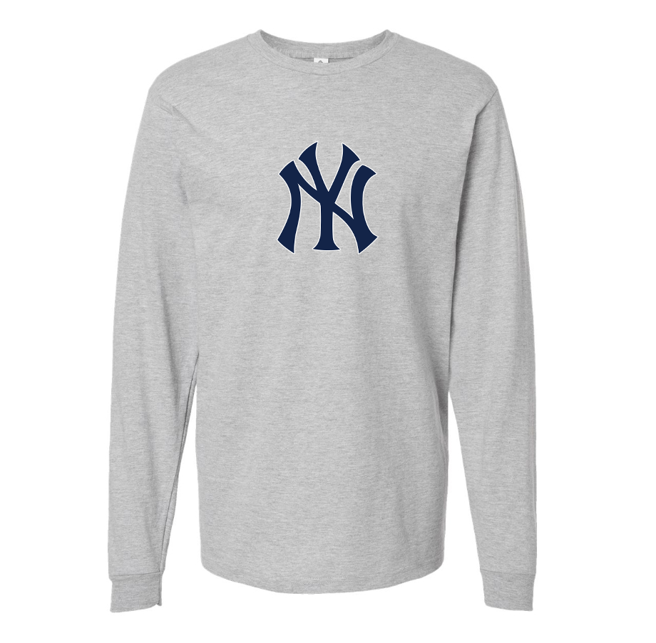 Men's New York NY Yankees Baseball Long sleeves T-Shirt