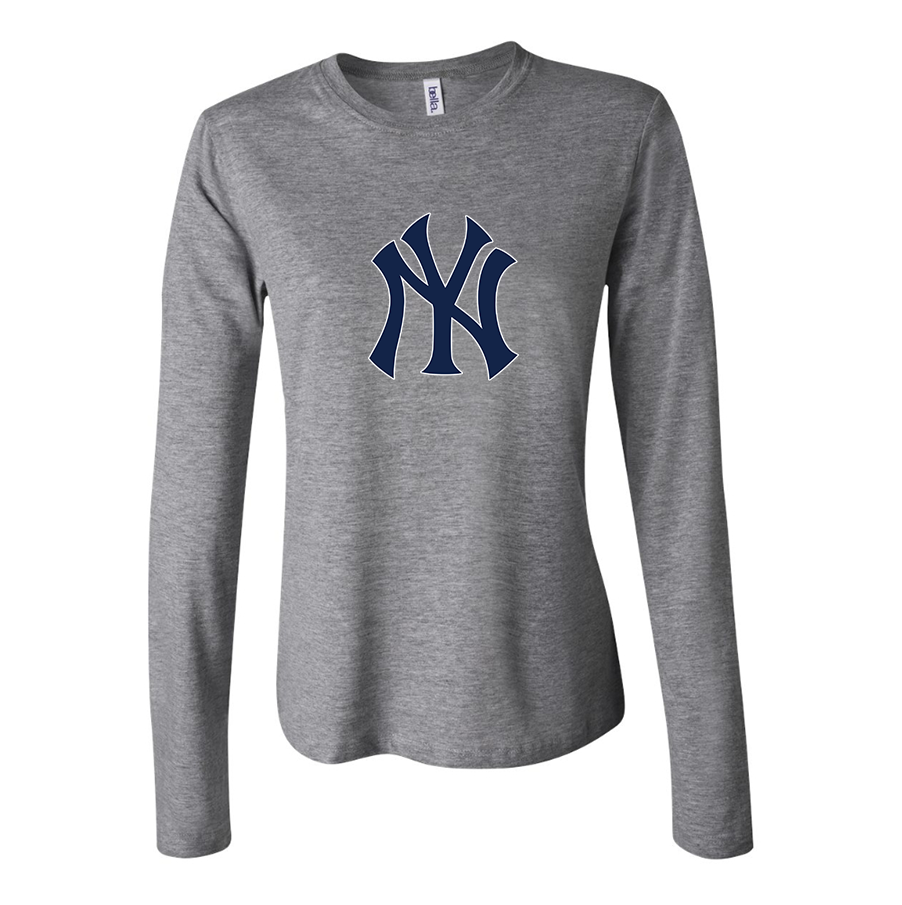 Women's New York NY Yankees Baseball Long Sleeve T-Shirt