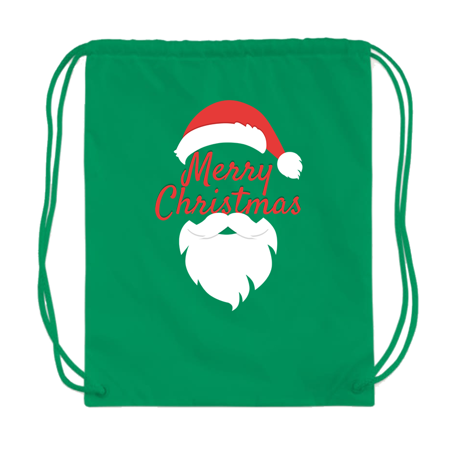 Merry Christmas Santa Claus Drawstring Bag
