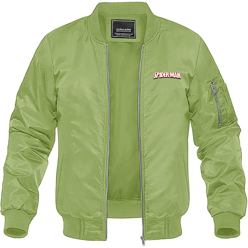 MAGNIVIT Men's Spider Man Lightweight Bomber Jacket Windbreaker Casual Fall Spring Outdoor Coat