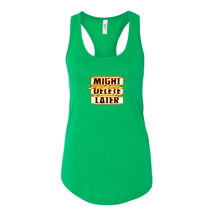 Women's Might Delete Later - J Cole Racerback Tank Top