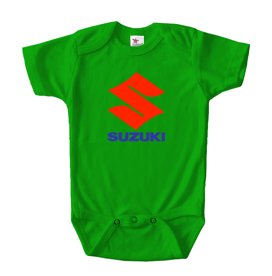 Suzuki Bike Motorcycle Baby Romper Onesie