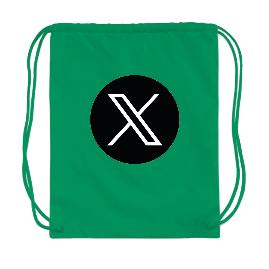 Twitter X Drawstring Bag