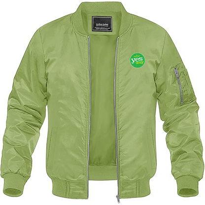MAGNIVIT Men's Yes Way  Lightweight Bomber Jacket Windbreaker Casual Fall Spring Outdoor Coat