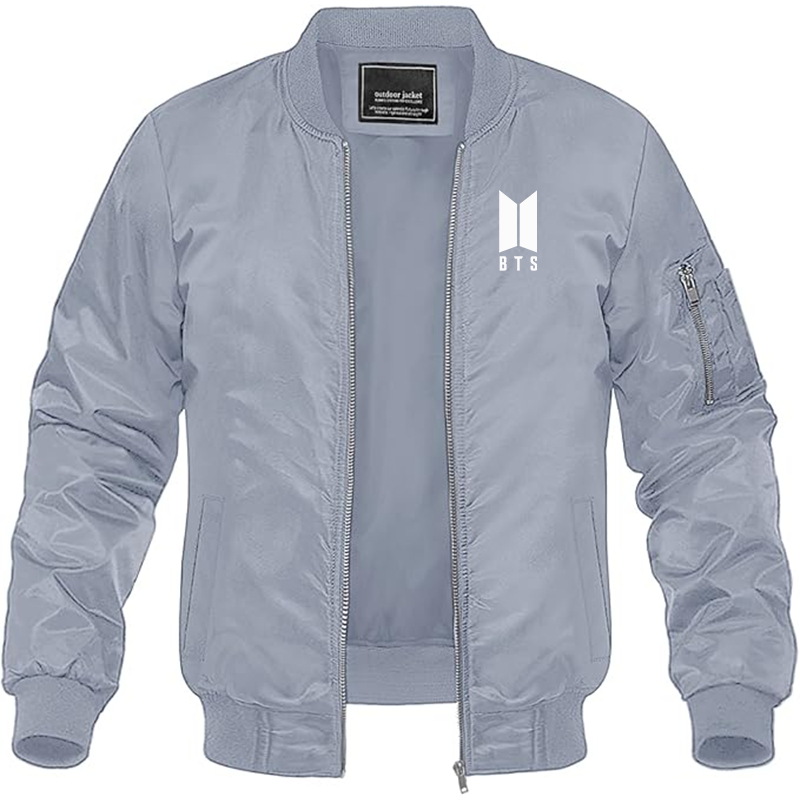 MAGNIVIT Men's BTS Lightweight Bomber Jacket Windbreaker Casual Fall Spring Outdoor Coat