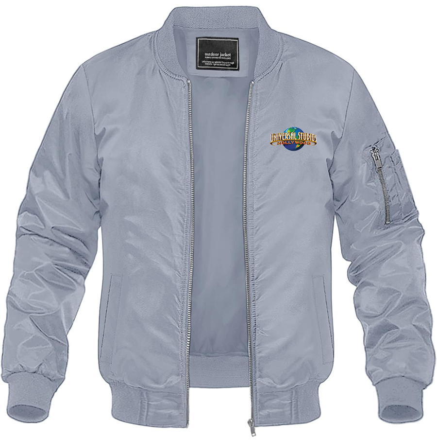 Men's Universal Studio Hollywood Lightweight Bomber Jacket Windbreaker Softshell Varsity Jacket