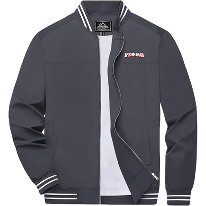 Men's Spider Man  Boladeci  Bomber Jackets Lightweight Water Resistant Breathable Spring Fall Full Zip Thin Windbreaker Light Jackets