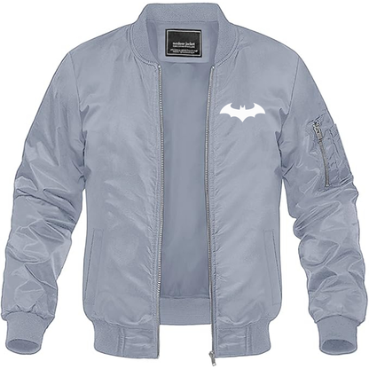 MAGNIVIT Men's Batman Lightweight Bomber Jacket Windbreaker Casual Fall Spring Outdoor Coat