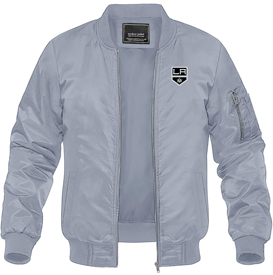Men's NHL - Los Angeles Kings Lightweight Bomber Jacket Windbreaker Softshell Varsity Jacket