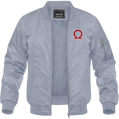 MAGNIVIT Men's God Of War Lightweight Bomber Jacket Windbreaker Casual Fall Spring Outdoor Coat