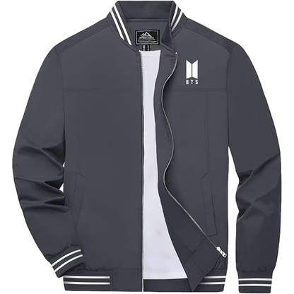Men's BTS  Boladeci  Bomber Jackets Lightweight Water Resistant Breathable Spring Fall Full Zip Thin Windbreaker Light Jackets