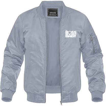MAGNIVIT Men's Boss Baby  Lightweight Bomber Jacket Windbreaker Casual Fall Spring Outdoor Coat
