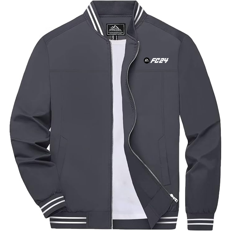 Men's EA Sports FC 24 Boladeci  Bomber Jackets Lightweight Water Resistant Breathable Spring Fall Full Zip Thin Windbreaker Light Jackets