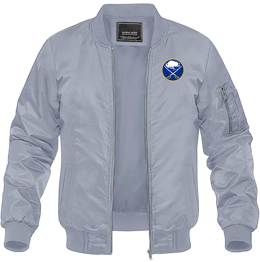 Men's NHL Buffalo Sabres Lightweight Bomber Jacket Windbreaker Softshell Varsity Jacket