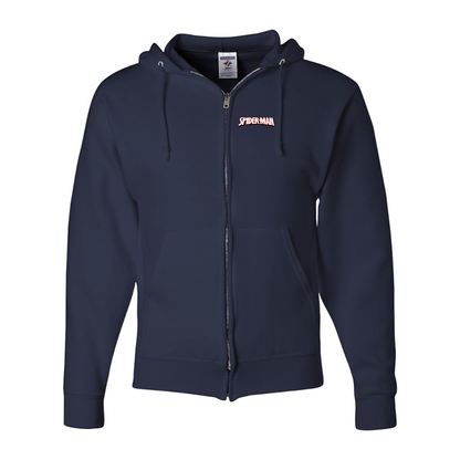 Men's Spider Man JERZEES NuBlend Full Zip Hooded Sweatshirt