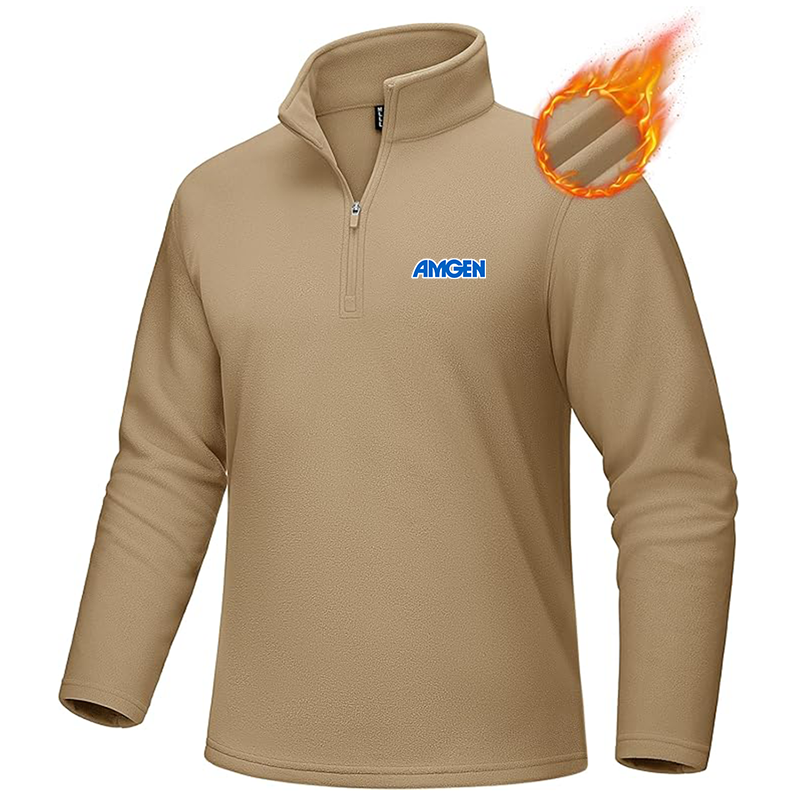 Men's Amgen MAGCOMSEN Quarter-Zip Pullover Polar Fleece Sweatshirt Stand Collar Long Sleeve Shirt for Men Thermal Winter Fall