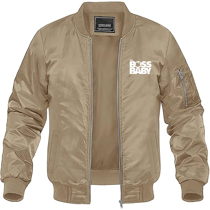 MAGNIVIT Men's Boss Baby  Lightweight Bomber Jacket Windbreaker Casual Fall Spring Outdoor Coat