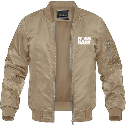 MAGNIVIT Men's Boss Baby  Lightweight Bomber Jacket Windbreaker Casual Fall Spring Outdoor Coat