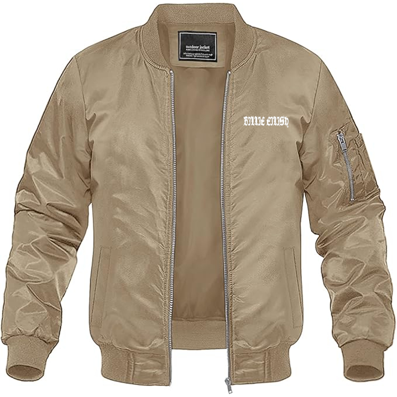 MAGNIVIT Men's Billie Eilish Lightweight Bomber Jacket Windbreaker Casual Fall Spring Outdoor Coat