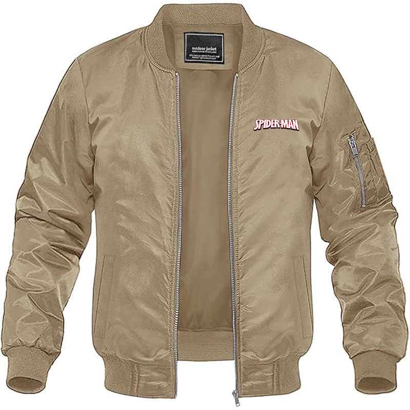 MAGNIVIT Men's Spider Man Lightweight Bomber Jacket Windbreaker Casual Fall Spring Outdoor Coat