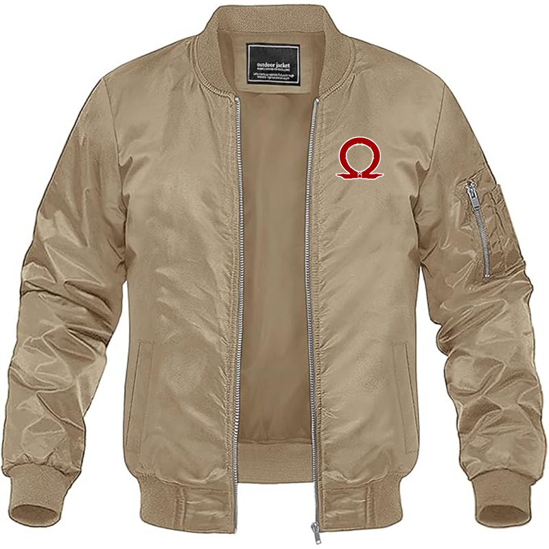 MAGNIVIT Men's God Of War Lightweight Bomber Jacket Windbreaker Casual Fall Spring Outdoor Coat