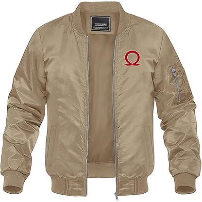 MAGNIVIT Men's God Of War Lightweight Bomber Jacket Windbreaker Casual Fall Spring Outdoor Coat