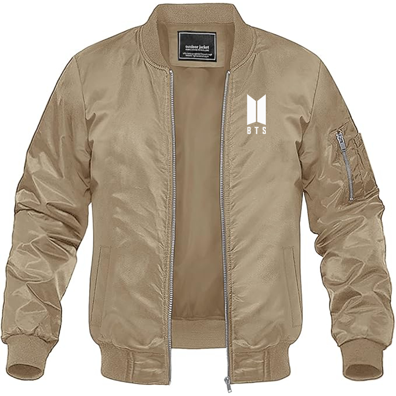 MAGNIVIT Men's BTS Lightweight Bomber Jacket Windbreaker Casual Fall Spring Outdoor Coat