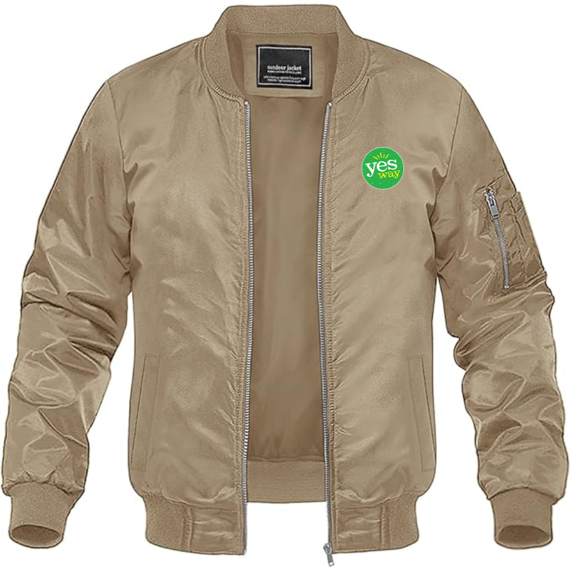 MAGNIVIT Men's Yes Way  Lightweight Bomber Jacket Windbreaker Casual Fall Spring Outdoor Coat