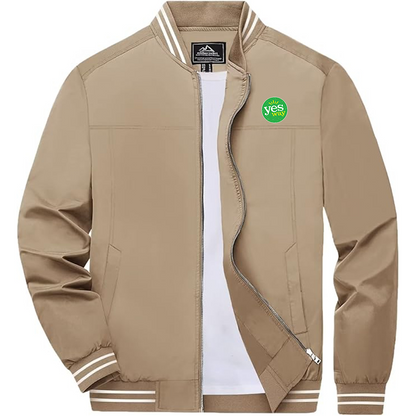 Men's Yes Way Boladeci  Bomber Jackets Lightweight Water Resistant Breathable Spring Fall Full Zip Thin Windbreaker Light Jackets