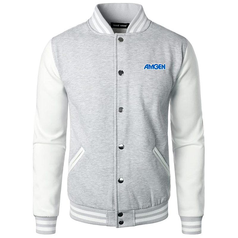 Men’s Amgen Varsity Baseball Jacket Cotton Blend Letterman Jackets